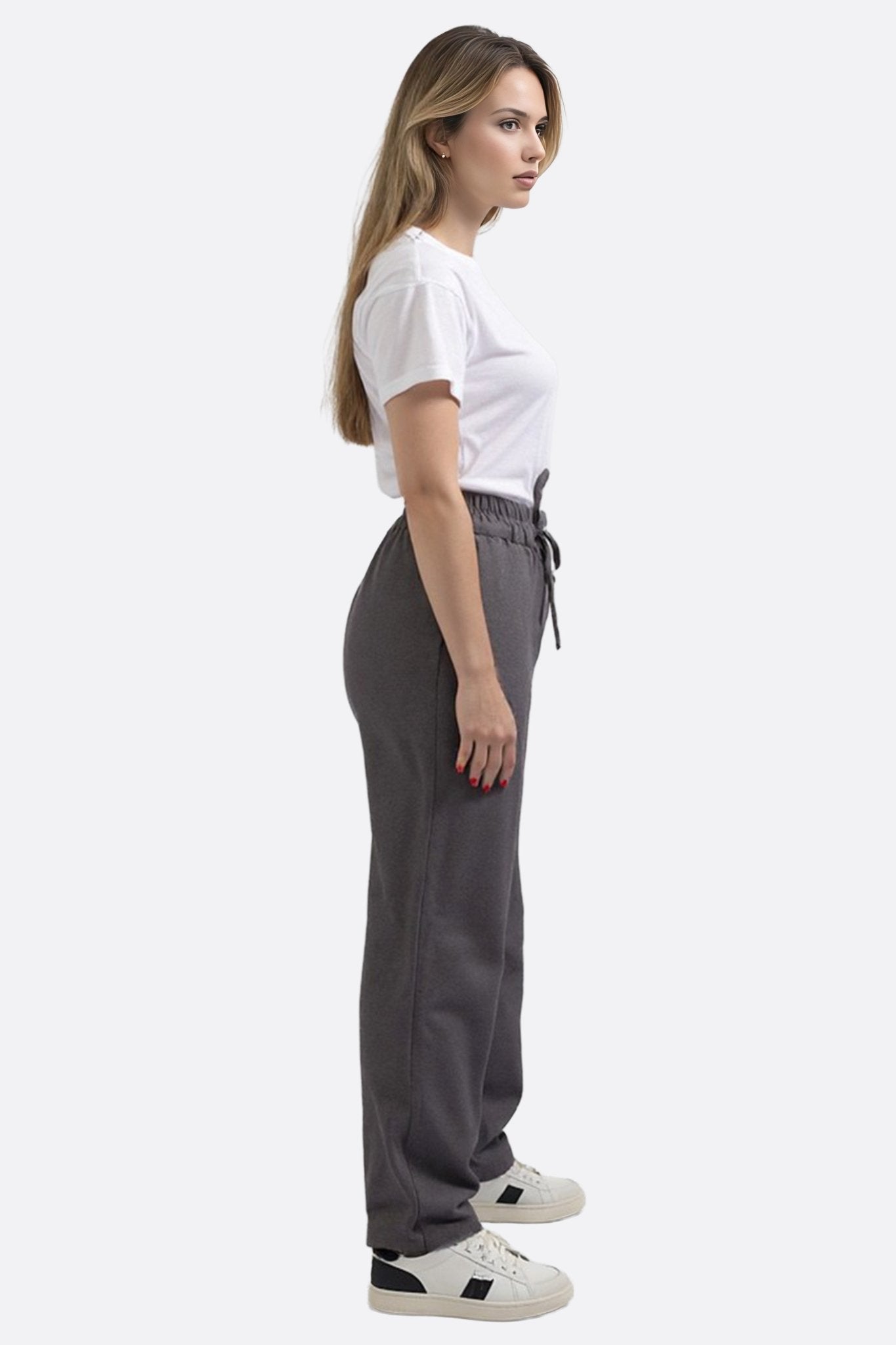 Pantalon gris décontracté à taille élastique - MISCIANO