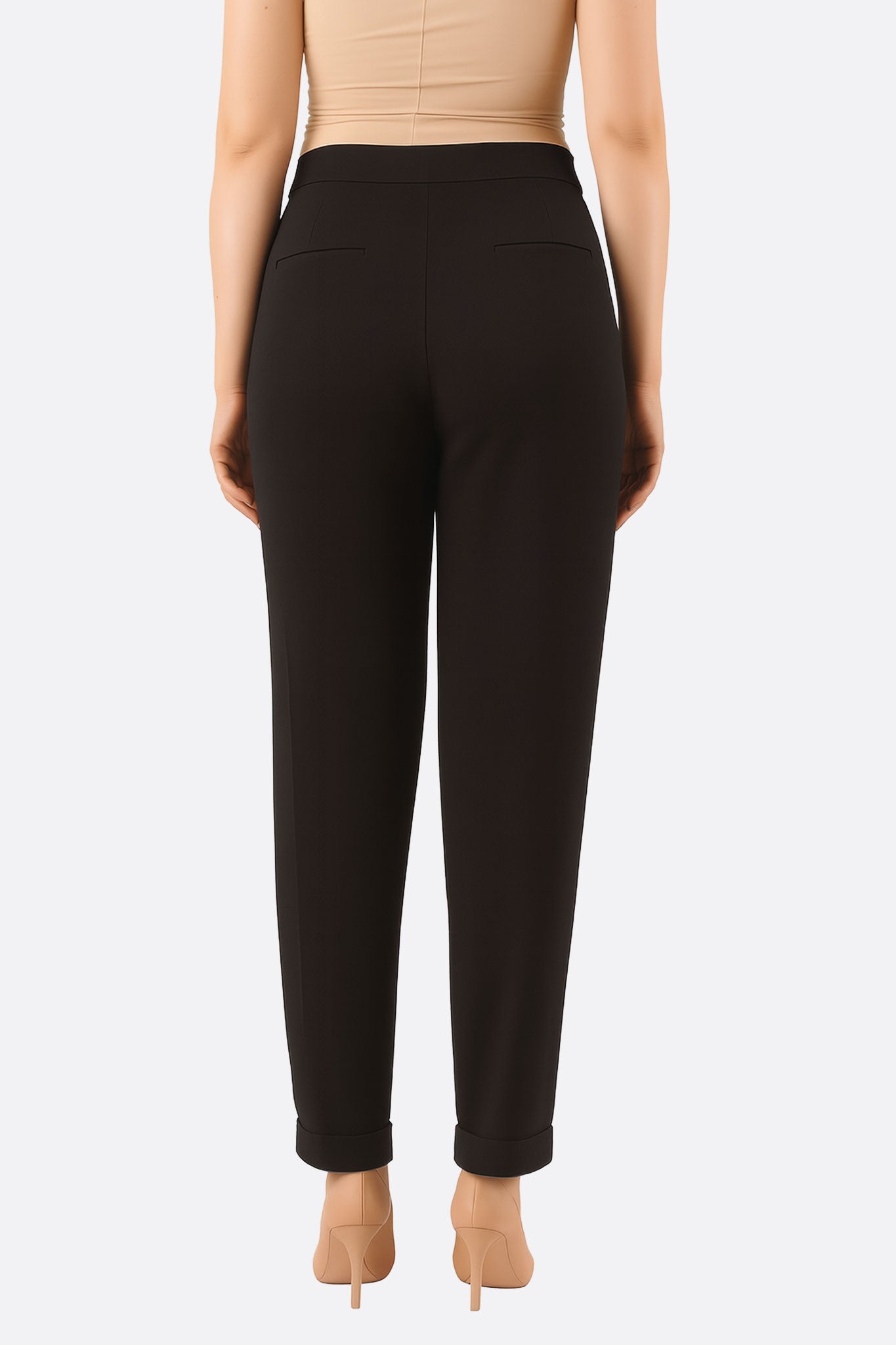 Pantalon noir doit coupe fluide et structurée - MISCIANO