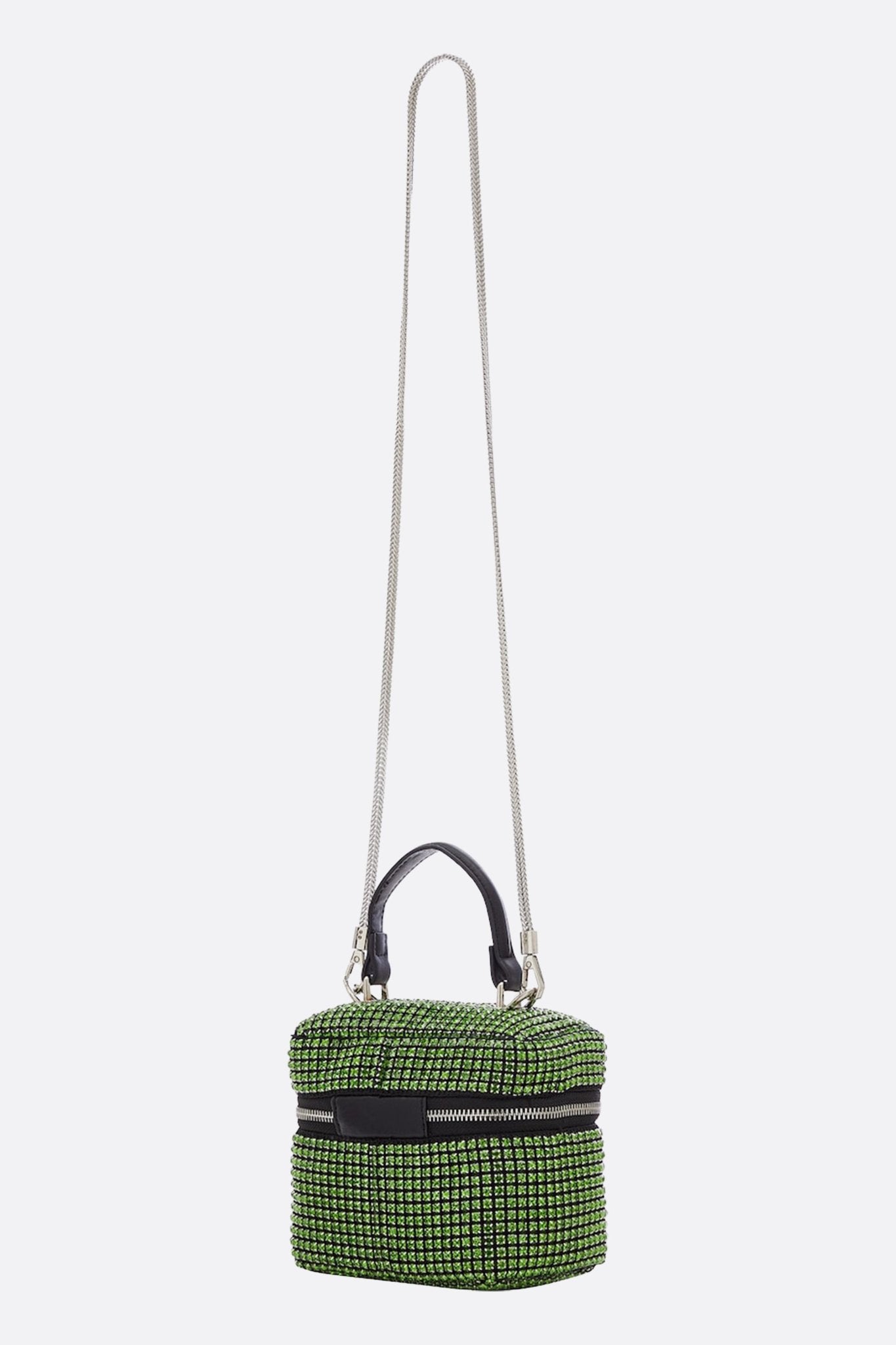 Sac à main de soirée compact à cristaux verts avec bandoulière amovible - MISCIANO