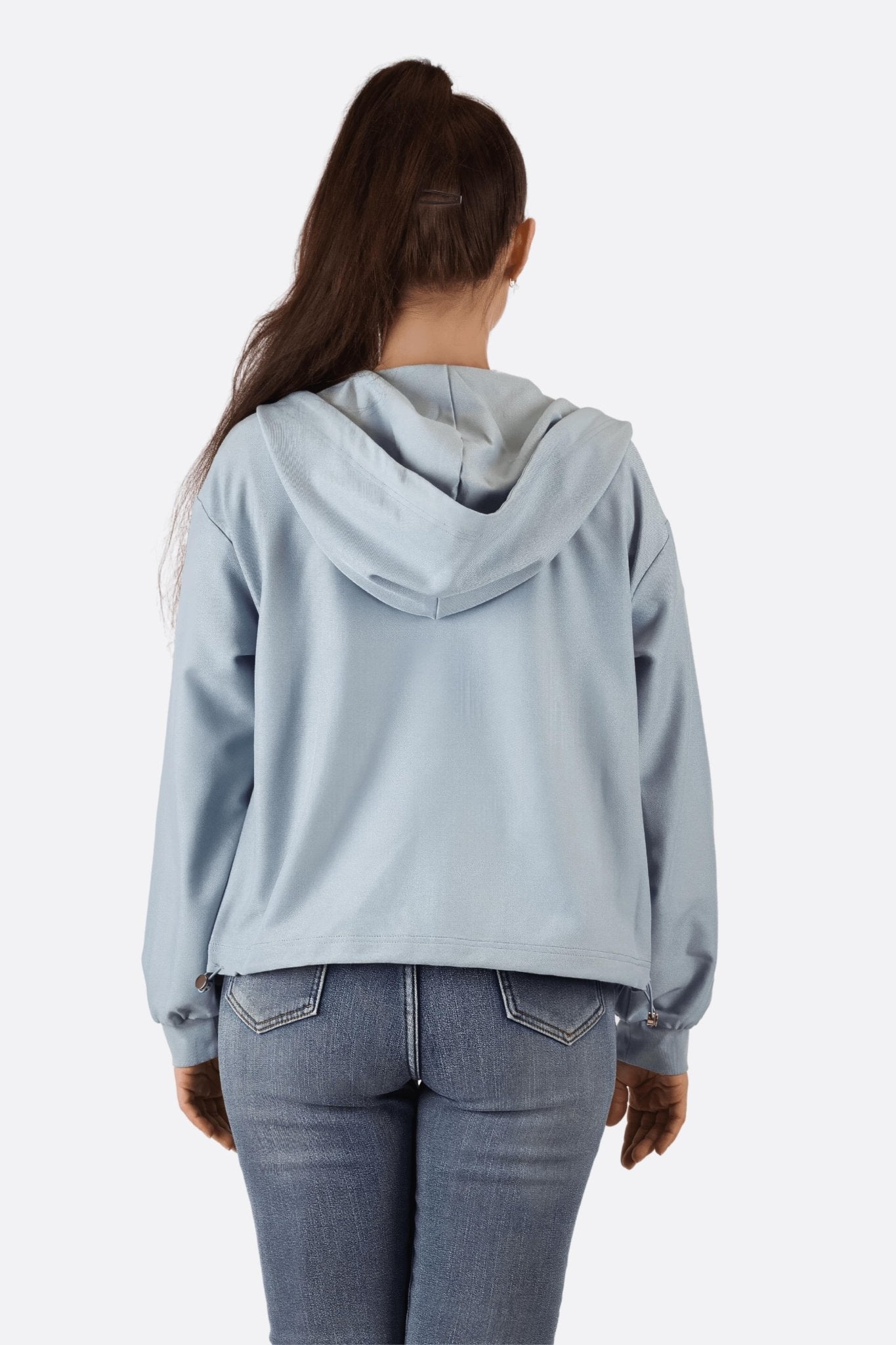 Veste sport zippée à capuche bleue - MISCIANO