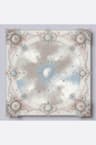 Heavenly pink silk square printed double-sided 90x90 cm