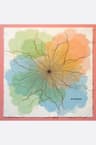Silk square urban roots printed double-sided 90x90 cm