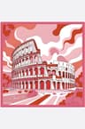 Квадрат шелка Рома Роза с печатью двойной стороны 90x90 см