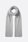 Gray cashmere scarf with openwork knit