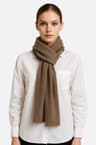 Sciarpa marrone in puro cashmere