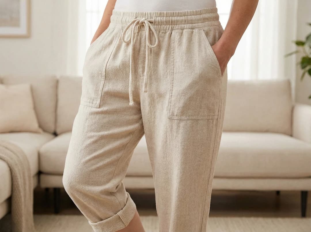 Flowy pants in soft fabric for refined everyday comfort