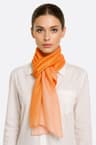 Foulard naranja degradado de seda y algodón