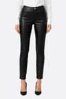 Pantalon en simili cuir noir