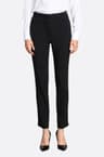 Classic black straight-cut trousers
