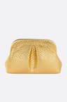 Elegante goldene Abendtasche mit gewebter Textur 