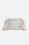 Evening cloud clutch with silver crystals 