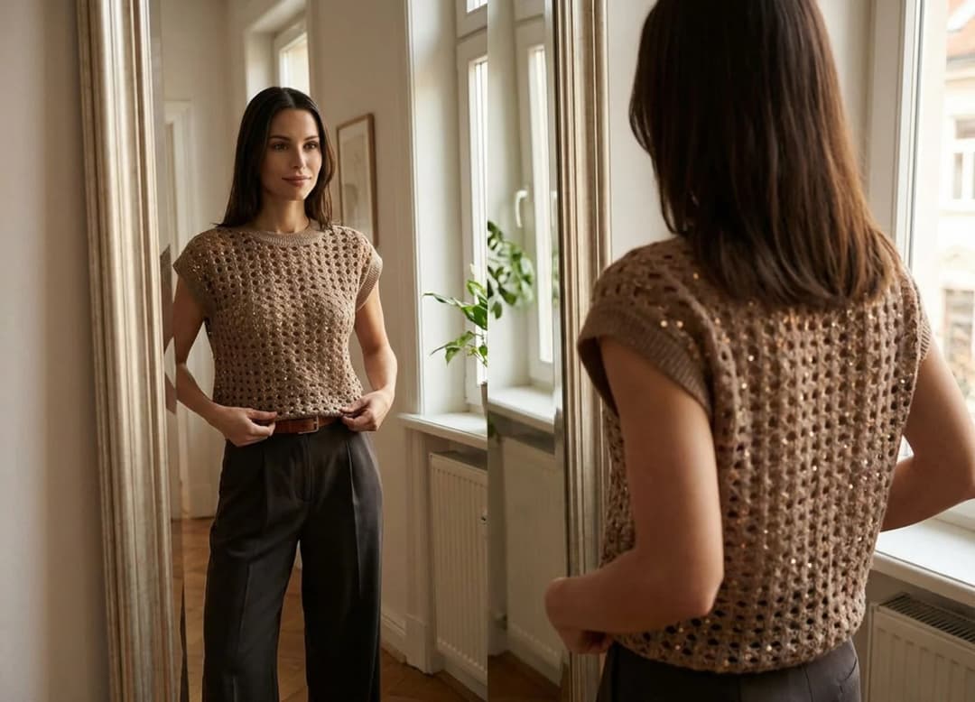 Pull à sequins en maille douce pour une tenue élégante au quotidien
