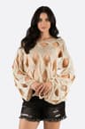 Pull de plage oversize en maille large ajourée