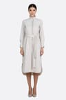 Robe grise à manches longues