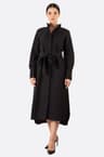 Robe chemise lunga con cintura nera