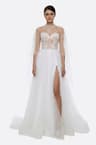 Hochzeitskleid Alena aus Tüll mit Bustier und Überrock