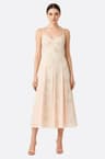 Robe longue fleurie à bretelles fines en mousseline