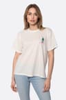 White oversized embroidered Champagne T-shirt