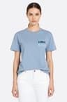 T-shirt oversize blu Don't Look Back