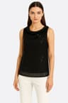 Black sleeveless sequin top