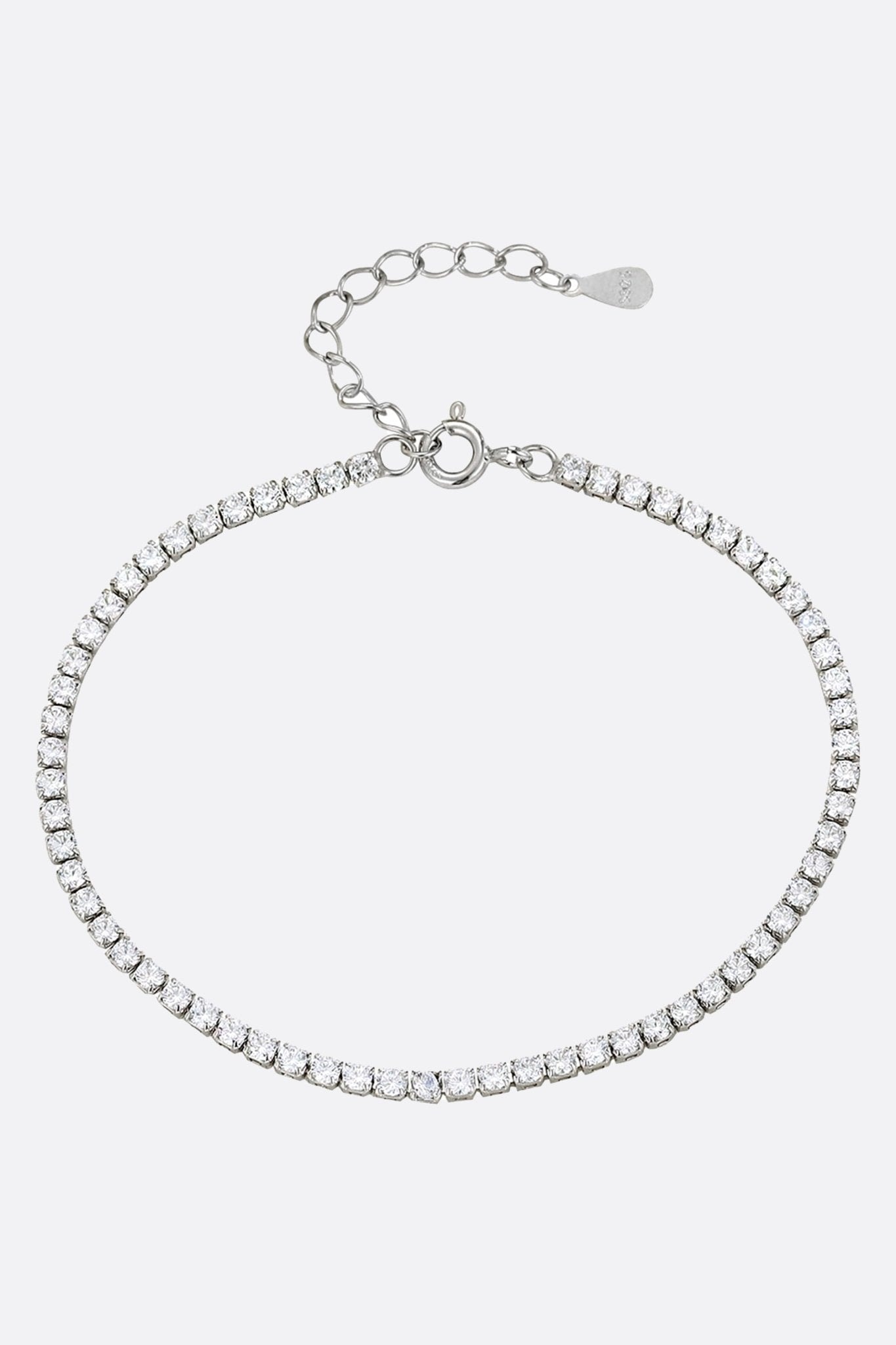 925 sterling silver tennis bracelet adorned with zirconium oxides, chic and elegant to elevate your evening looks