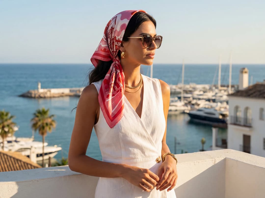 Carré de soie Misciano noué dans les cheveux pour une allure élégante, vision Misciano de laccessoire intemporel et raffiné
