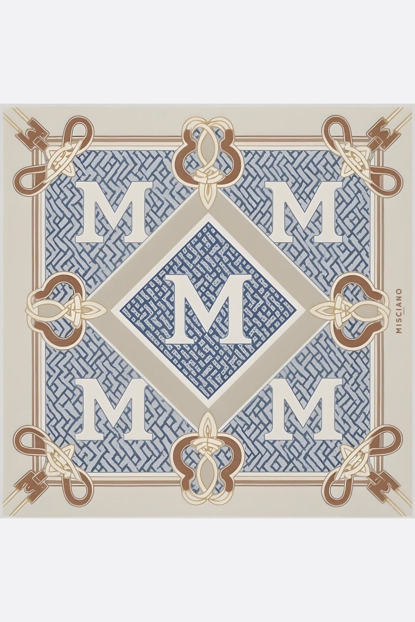 Eleganter Seidenschal mit doppelseitigem Monogramm, 90x90 cm, perfektes Accessoire für besondere Anlässe und stilvolle...