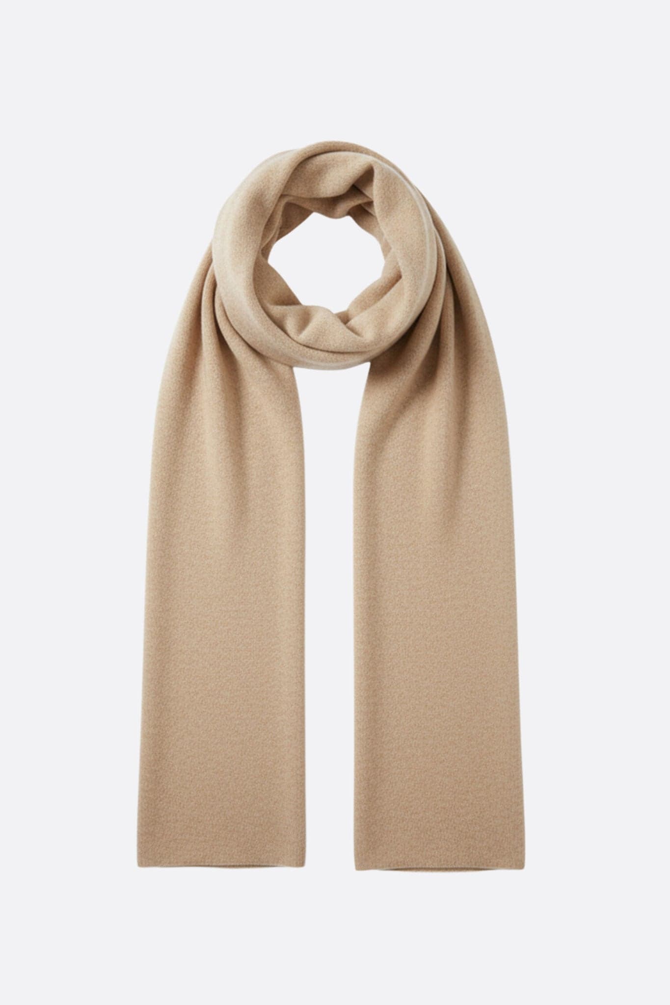Beige Sandfarbene Cashmere-Schal mit luxuriösem Touch, ideal für elegante Stylings und gemütliche Wintertage.