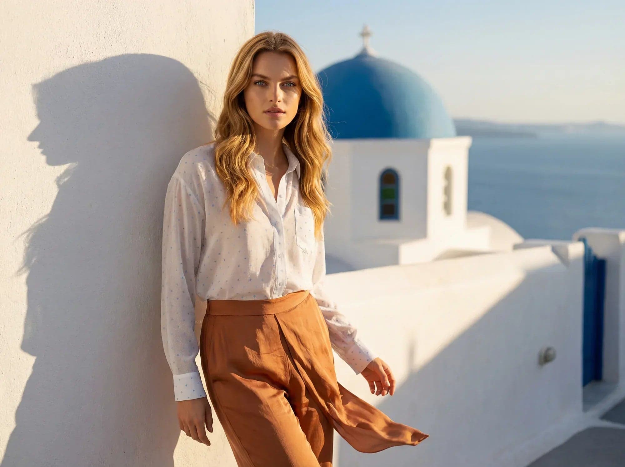 Chemise femme en coton léger pour un style élégant au quotidien, façon Misciano et mise en valeur de la silhouette