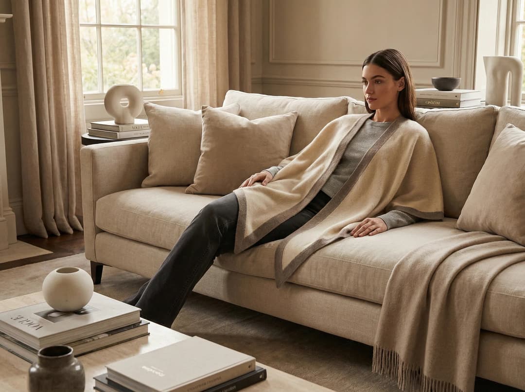Poncho Misciano en cachemire doux pour un style élégant au quotidien