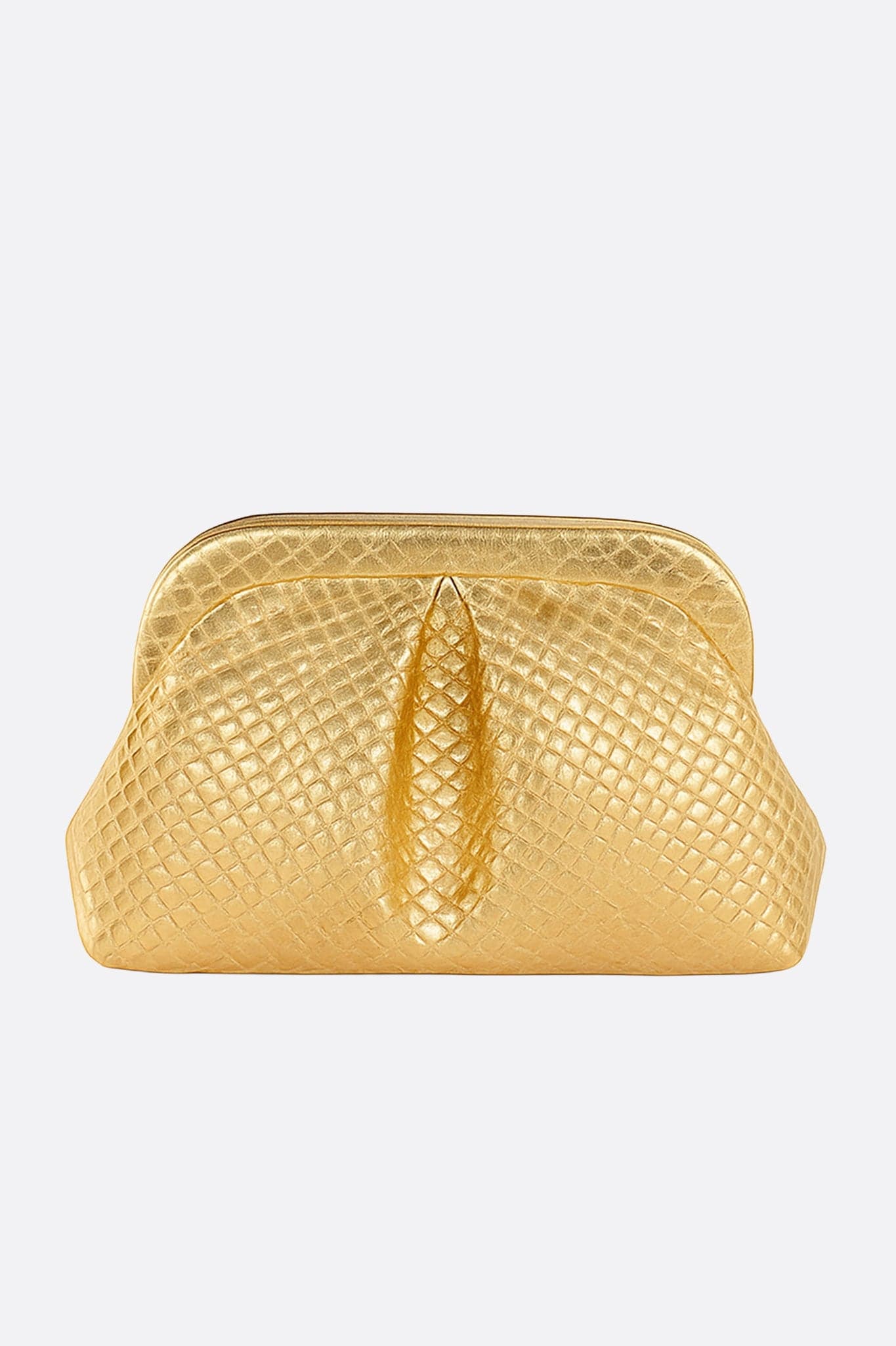 Elegante goldene Abendtasche mit Webstruktur, schickes Accessoire für elegante Anlässe, hochwertiges PU-Material
