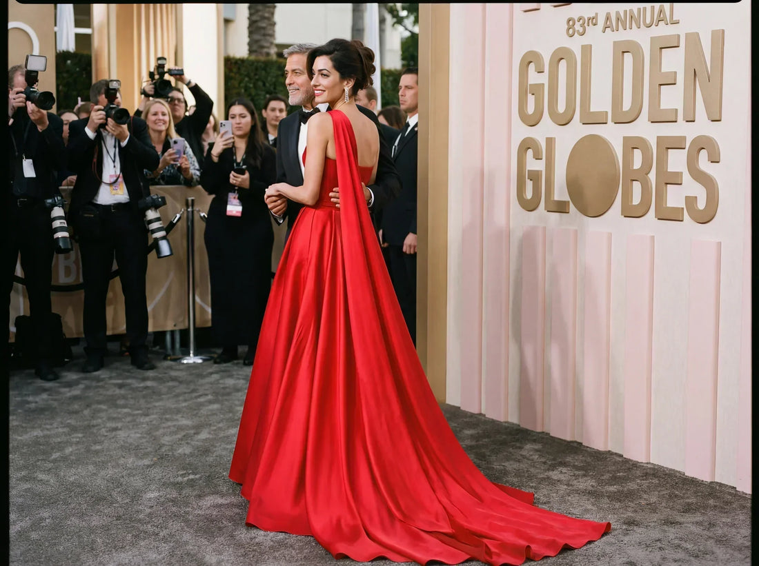 Amal Clooney's Red Golden Globes Dress | Misciano Amal Clooney's Red Golden Globes Dress | Misciano