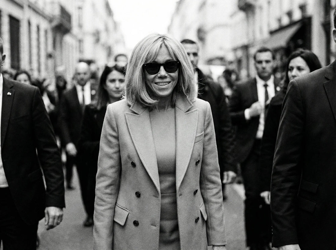 Brigitte Macron en tenue élégante pour événements publics, inspiration Misciano