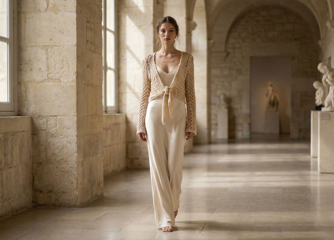 Gilet femme élégant 2025 : matières nobles, silhouettes bohème-chic et art du layering - Misciano