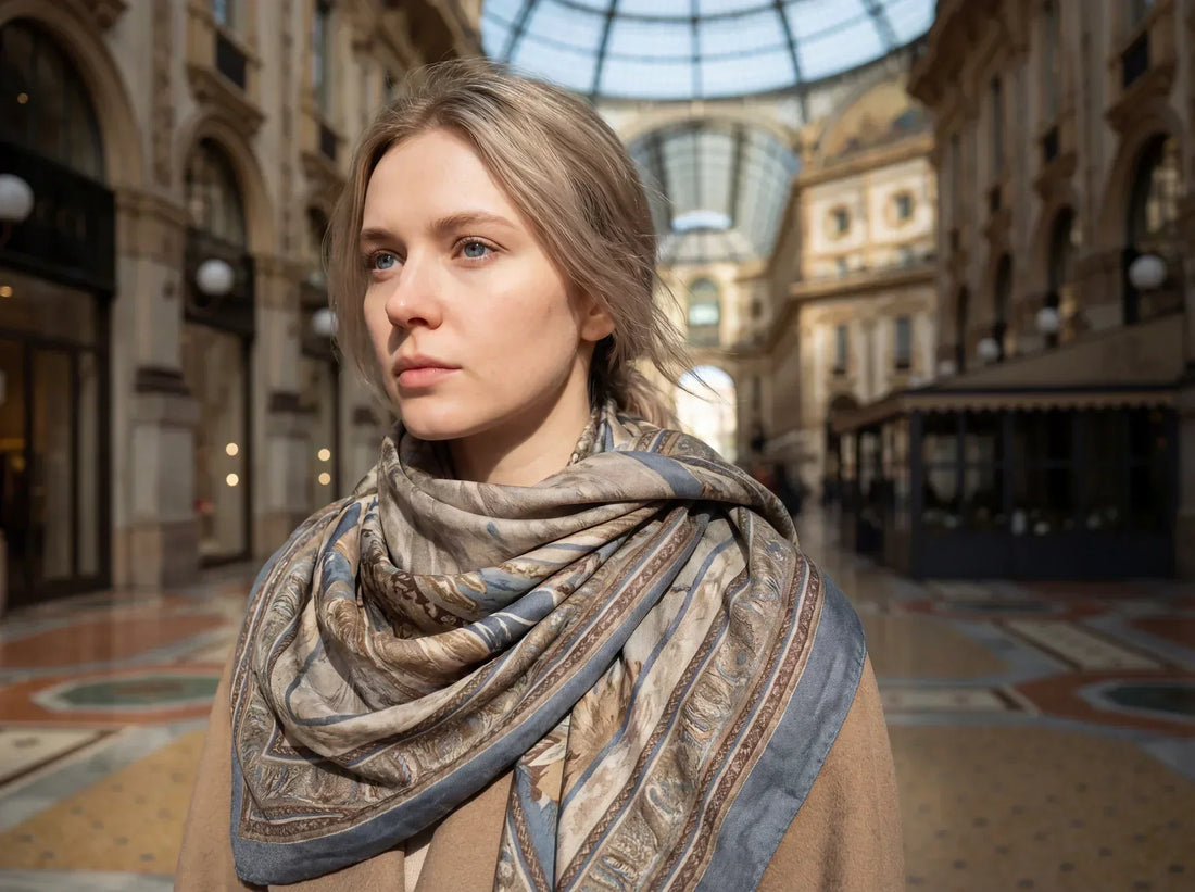 Foulard en soie Misciano pour accessoiriser élégamment votre tenue quotidienne