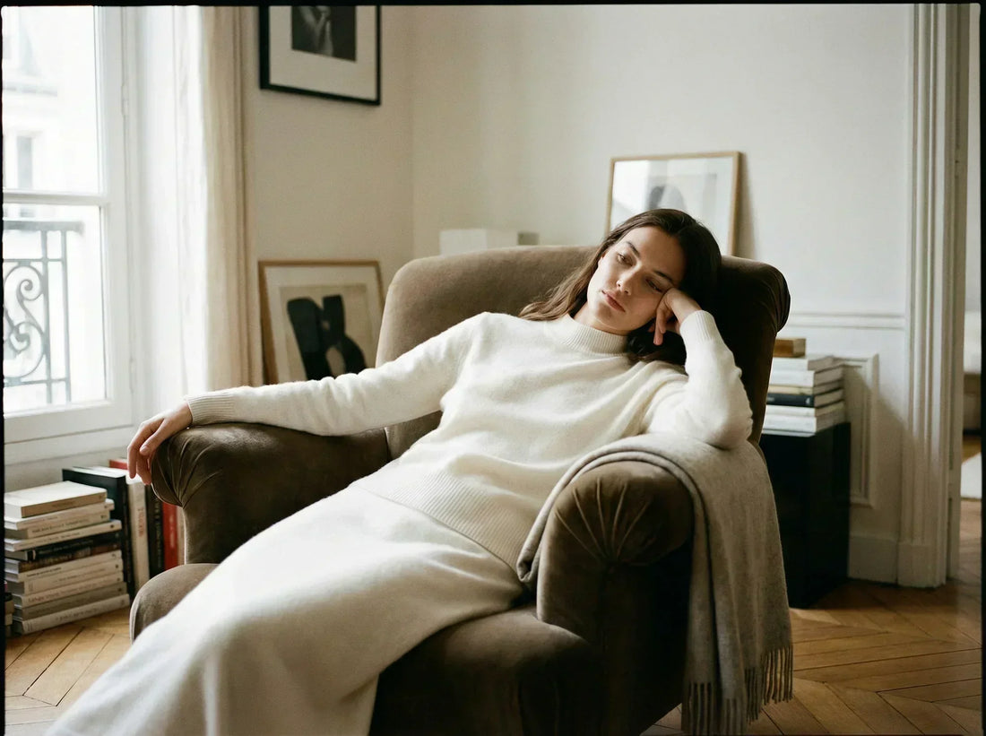 Pull en cachemire blanc pour une allure élégante en hiver