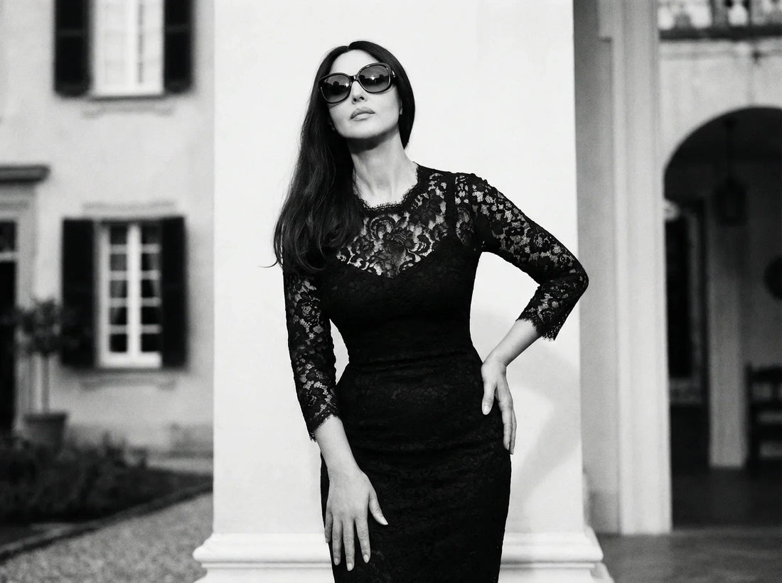 Robe en velours Misciano pour soirée élégante inspirée par Monica Bellucci