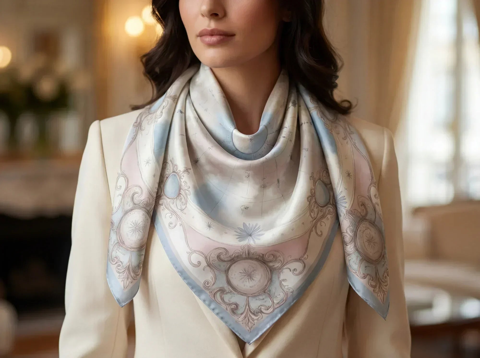 Tamaño cuadrado de seda 70 90 45: cómo elegir la dimensión que queda bien