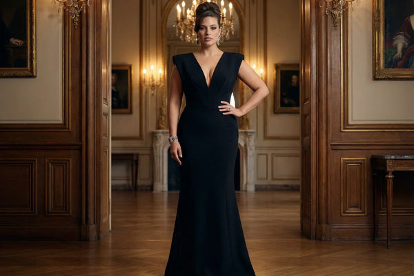 Finding the perfect dress for a V-shaped body type