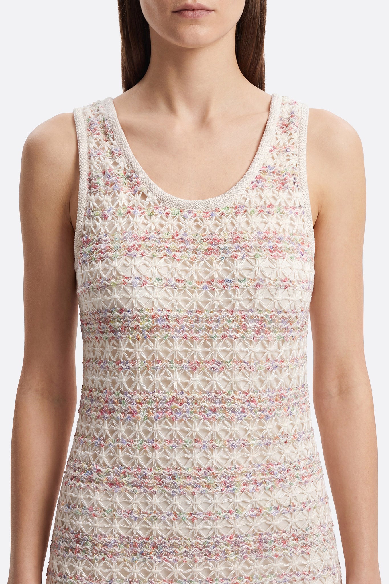 
Robe midi texturée écru à motif dégradé



