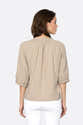 Blouse Femme En Viscose Et Coton | Manches Longues Ou Courtes | Style Décontracté Boutonné | Couleur Marron Foncé - 5