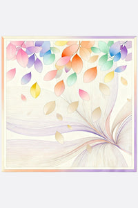 Carré di seta 90 Eclat pastello doppio faccia