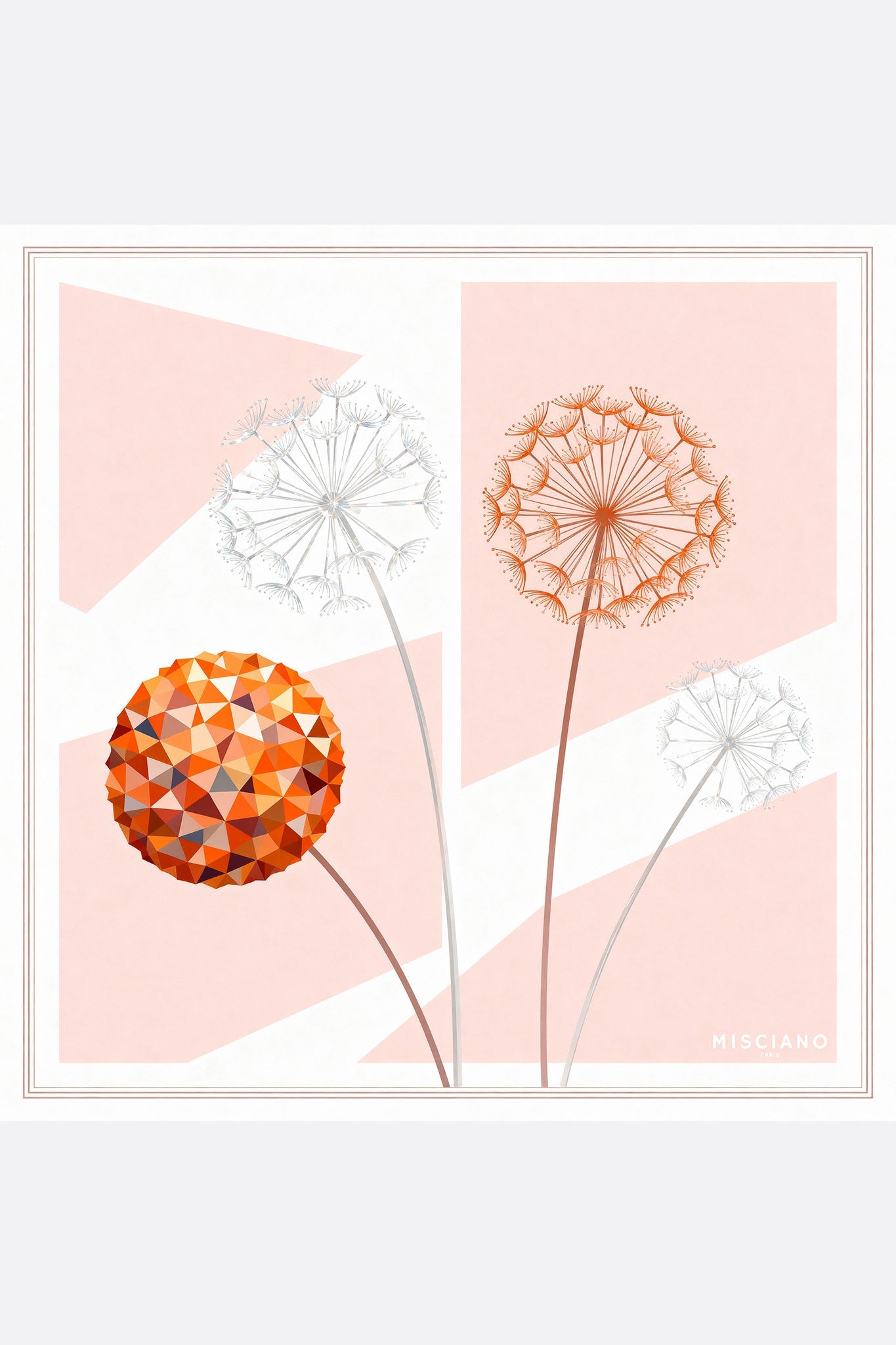 
Carré de soie double face Pétale Cristallin, nuances rosées éclatantes, un accessoire élégant pour sublimer votre look...



