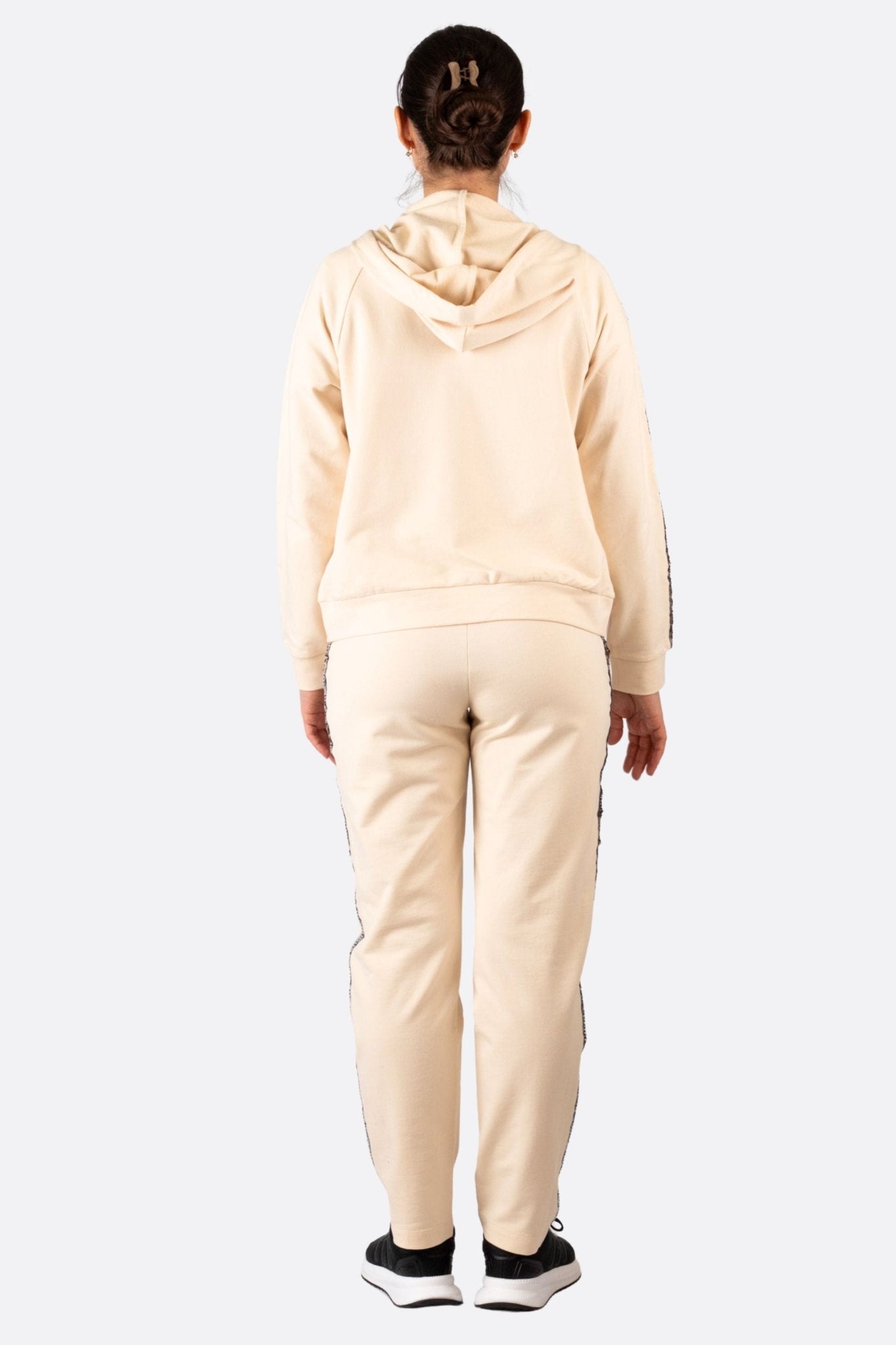 Ensemble de jogging beige à bandes sequins pailletées - MISCIANO