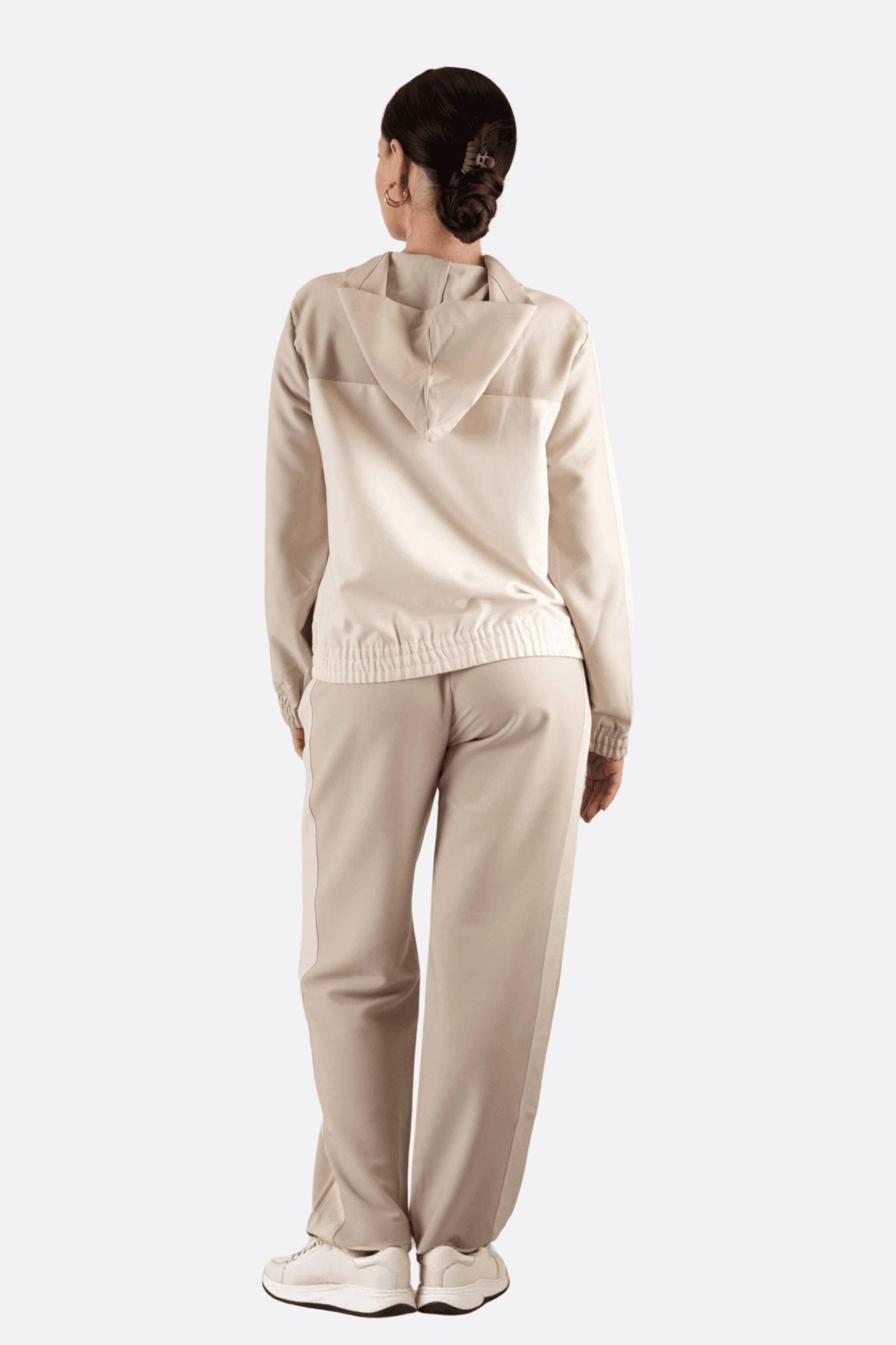 Ensemble de jogging beige aux détails bleu ciel - MISCIANO