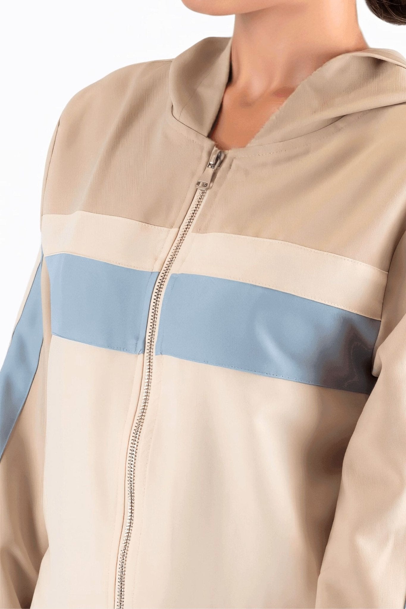 Ensemble de jogging beige aux détails bleu ciel - MISCIANO