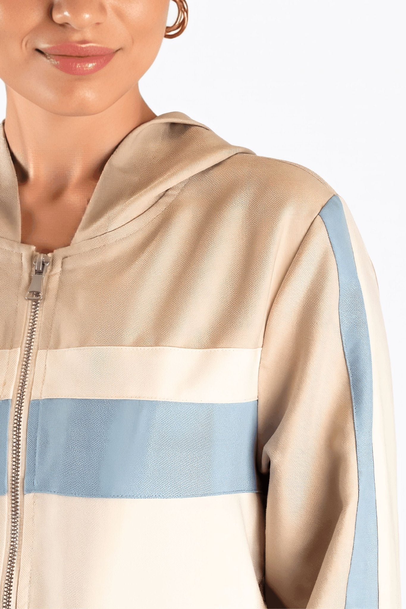 Ensemble de jogging beige aux détails bleu ciel - MISCIANO