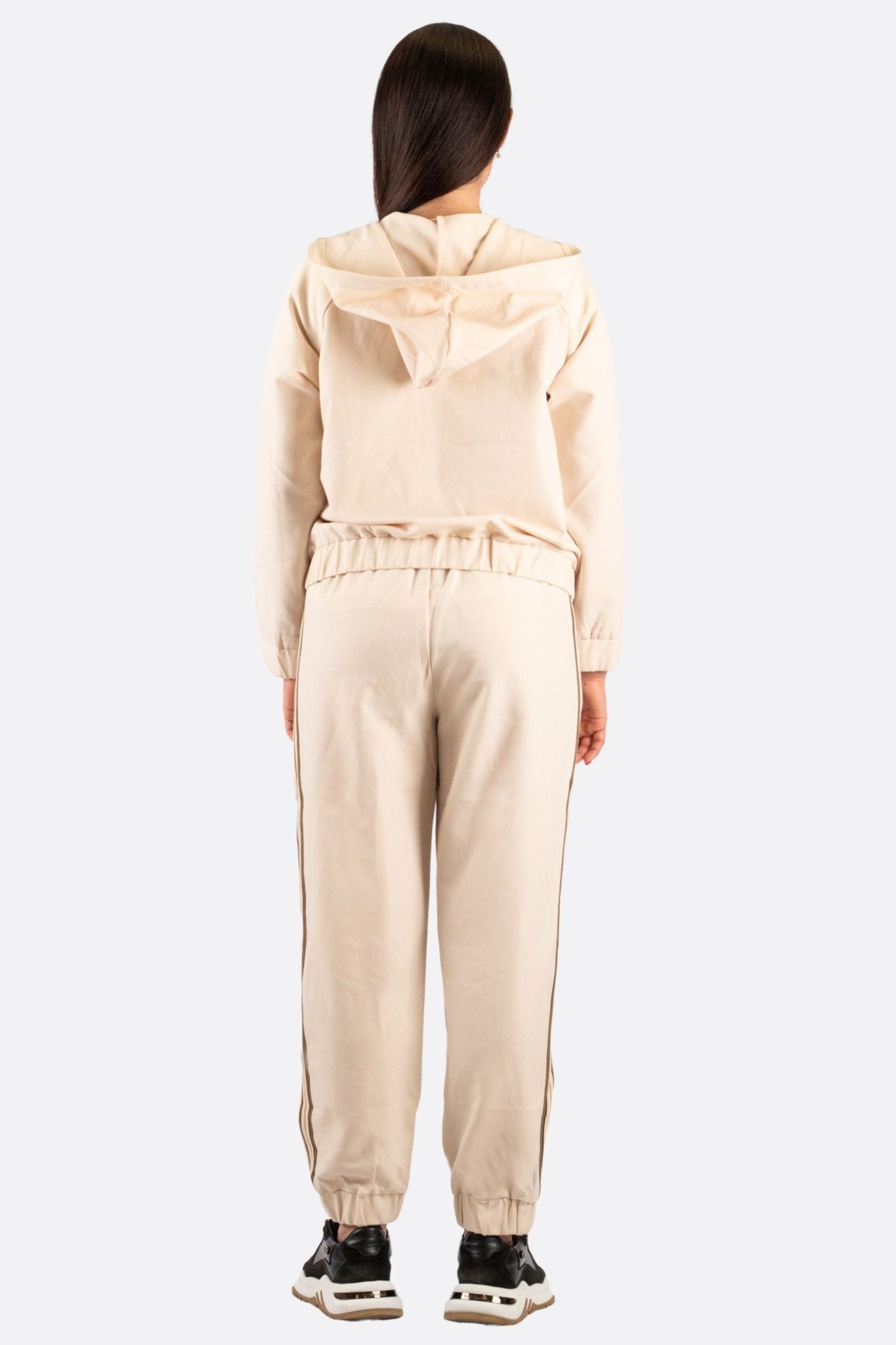 Ensemble de survêtement beige a bandes contrastantes - MISCIANO