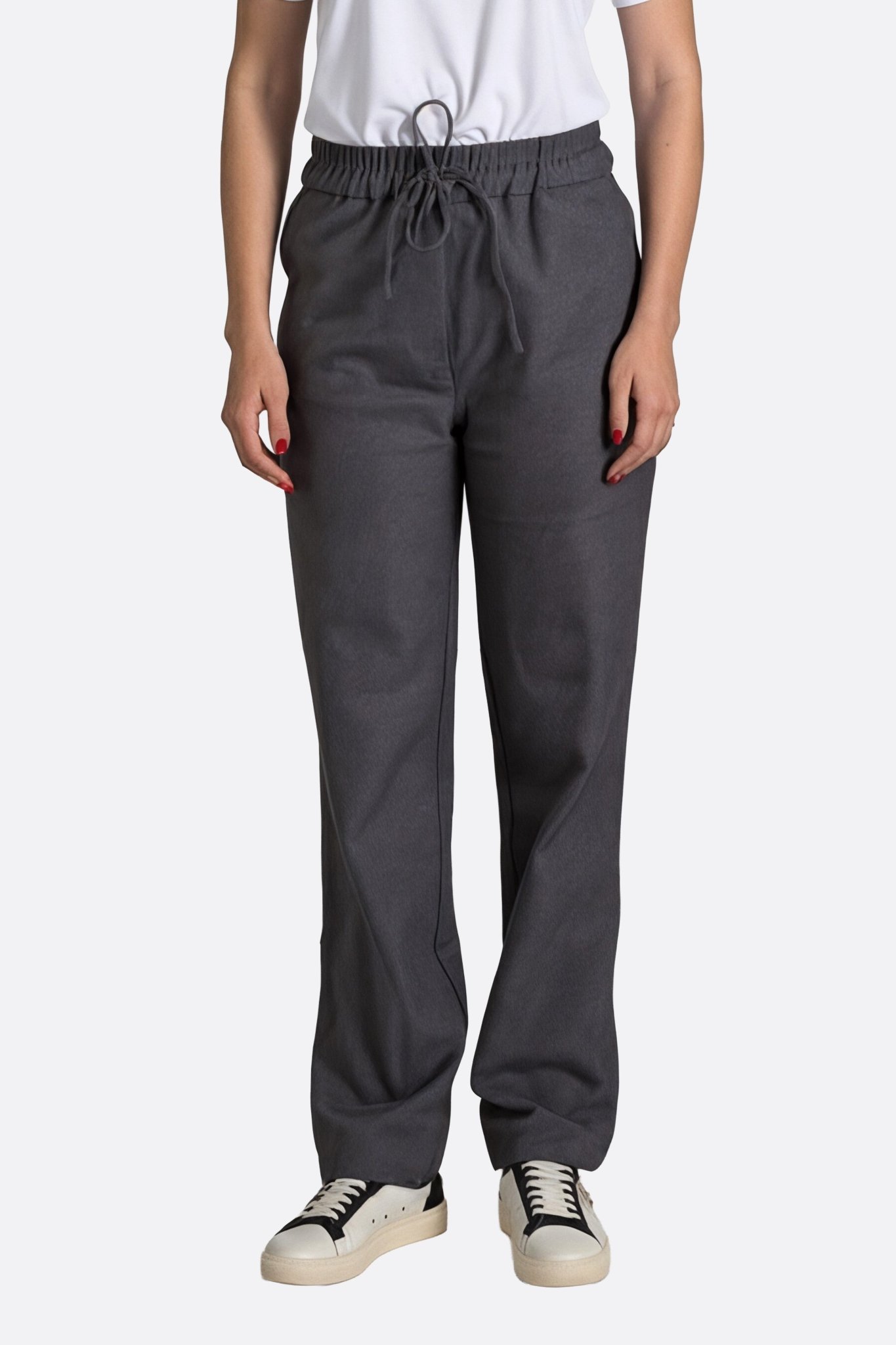Pantalon gris décontracté à taille élastique - MISCIANO