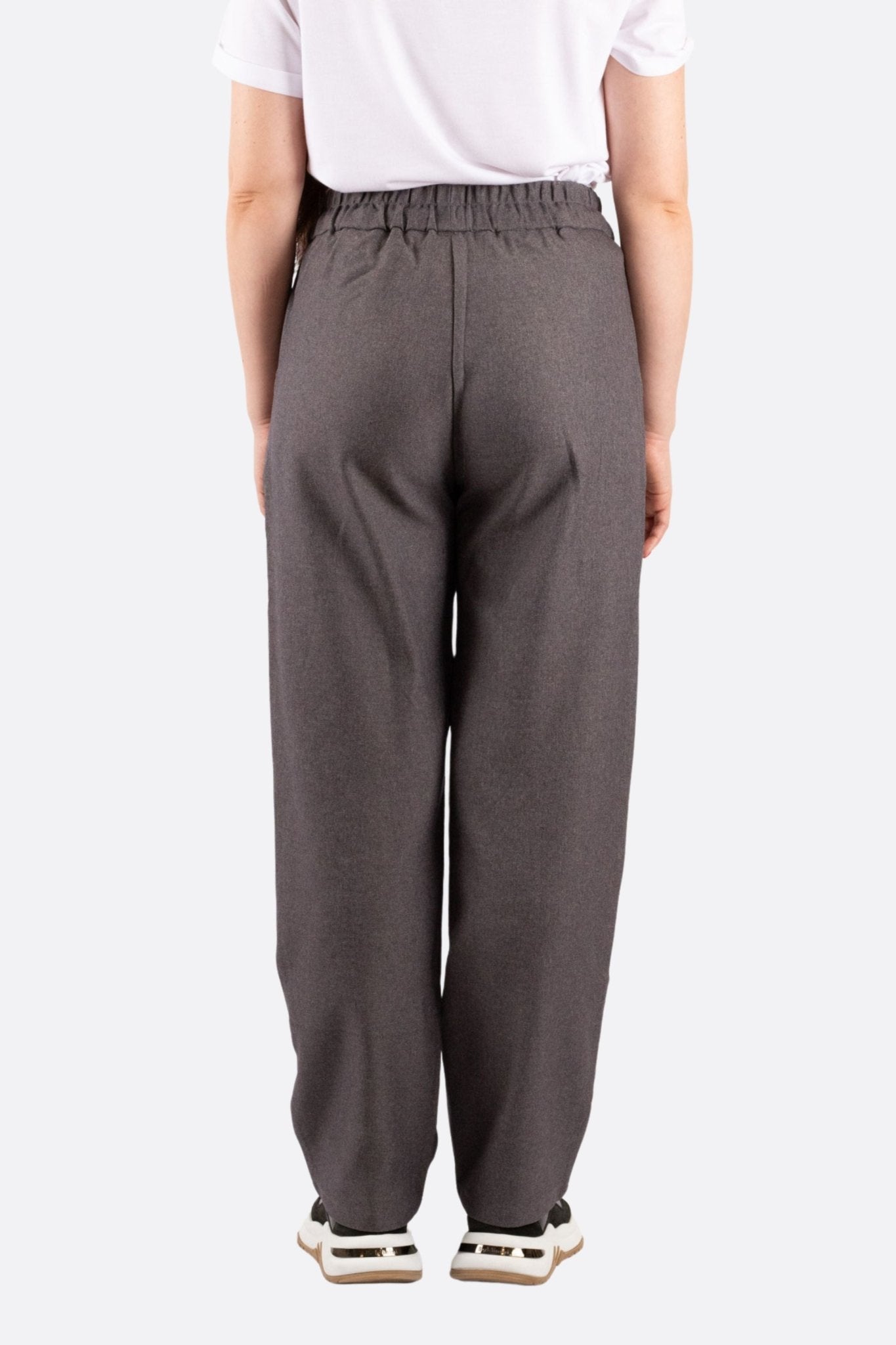 Pantalon gris décontracté à taille élastique - MISCIANO